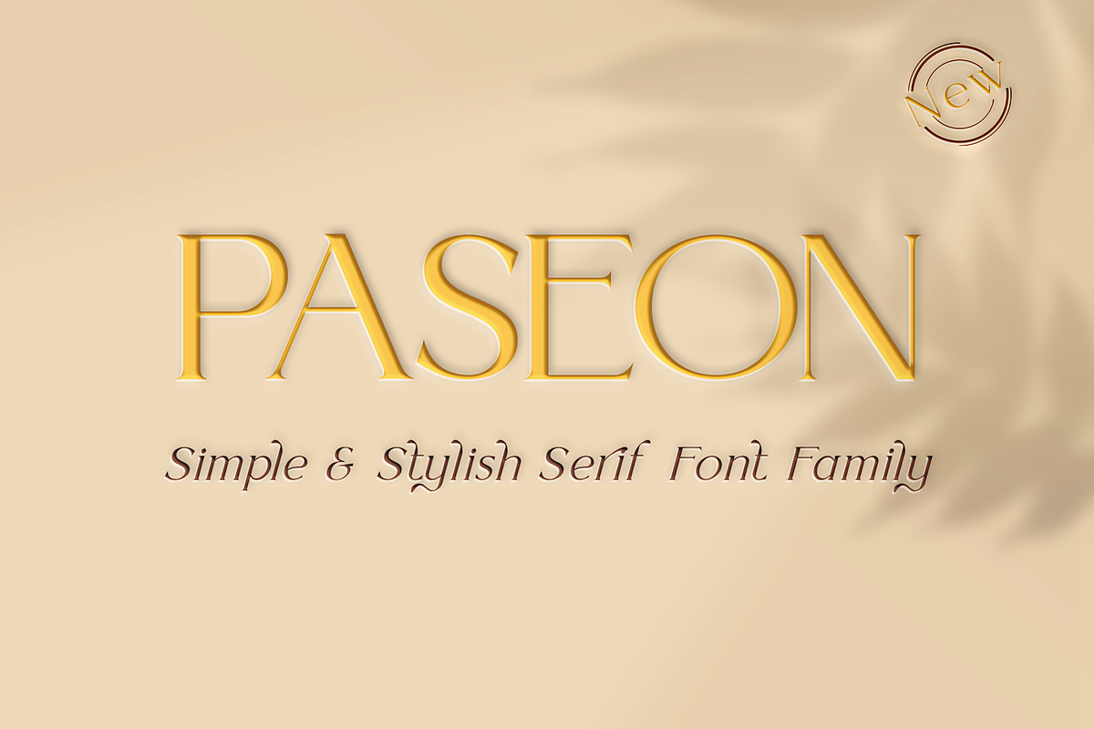 Paseon Simple & Stylish Serif Font, a Serif Font by BOOSH Studio (Photo 1 of 13)