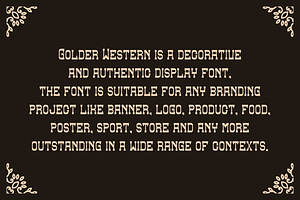 Golder Western - Typeface Font