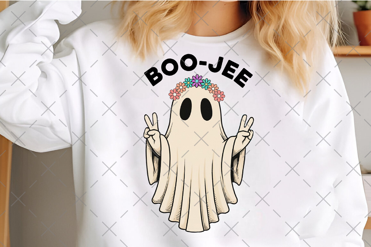 Flower Ghost Boo Jee PNG, an Illustration by Craft Nest (Photo 3 of 6)