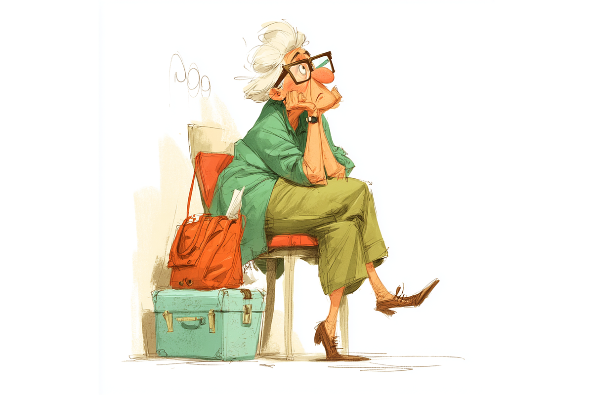 Prompt Funny Grandma Clipart, a Decorative Illustration by Creative design (Photo 7 of 7)