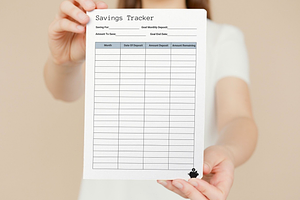 Savings Tracker Sheet Planner