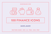 Finance Line Icons, an Outline Icon by Made by Made (Thumbnail 1 of 7)
