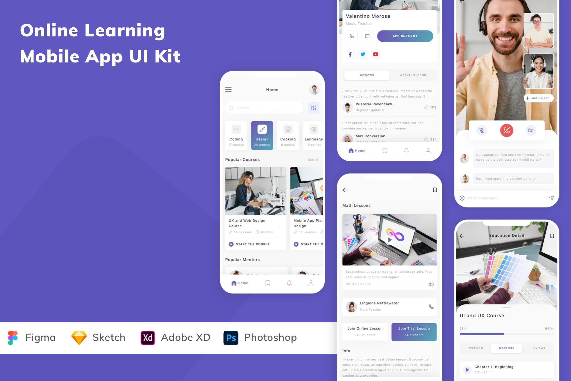 Online Learning Mobile App UI Kit, an UI Kit Template by Betush ...