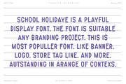 School Holidaye - Playful Font, a Sans Serif Font by QR Design Studio (Thumbnail 4 of 6)