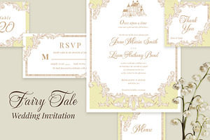 Fairy Tale Wedding Invitation Set
