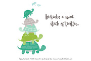 Emerald Isle Turtle Stack Clipart, an Illustration by Amanda Ilkov (Thumbnail 3 of 4)