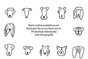 Cute Doodle Dog Faces, an Animal Illustration by Liz Pengilley Studio (Thumbnail 2 of 7)