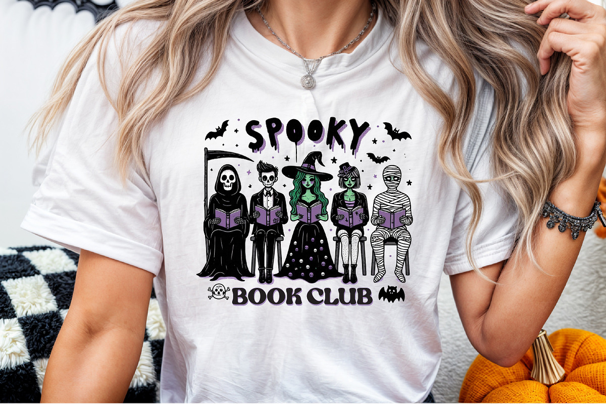 Spooky Book Club, Bookish Halloween, an Illustration by Sublimation Artist (Photo 6 of 9)