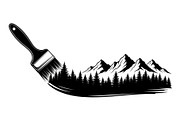 Nature Landscape Paintbrush Design B, an Illustration by Designs_River (Thumbnail 21 of 31)