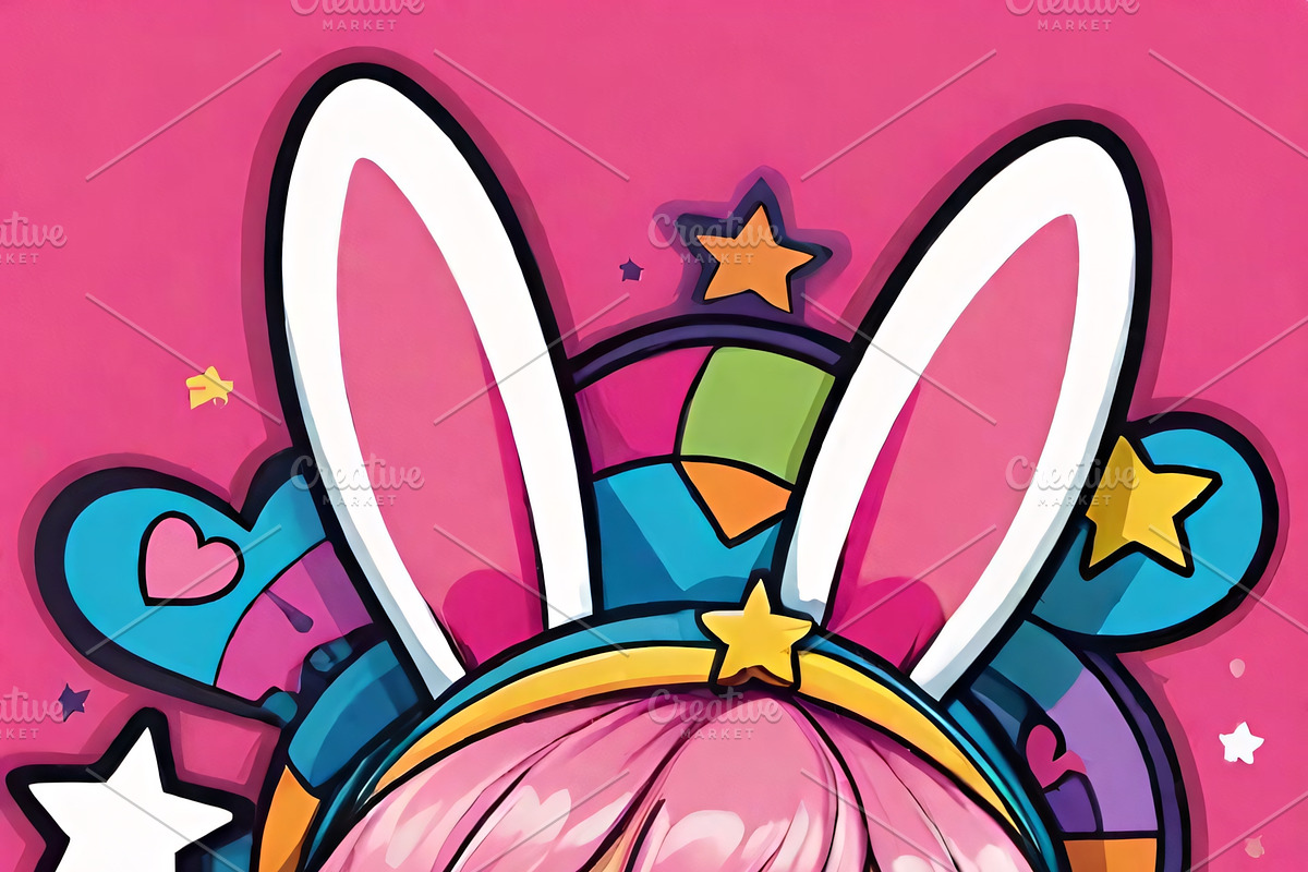 Bunny Girl Stickers — 50 PNG, a Person Illustration by ETARA by Mea Hau (Photo 14 of 17)