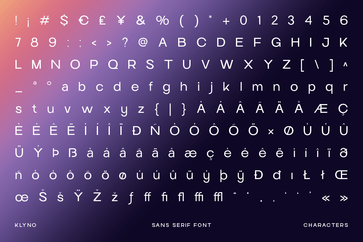Klyno – A Modern Geometric Font Sans, a Sans Serif Font by roomspace creative lab (Photo 10 of 11)