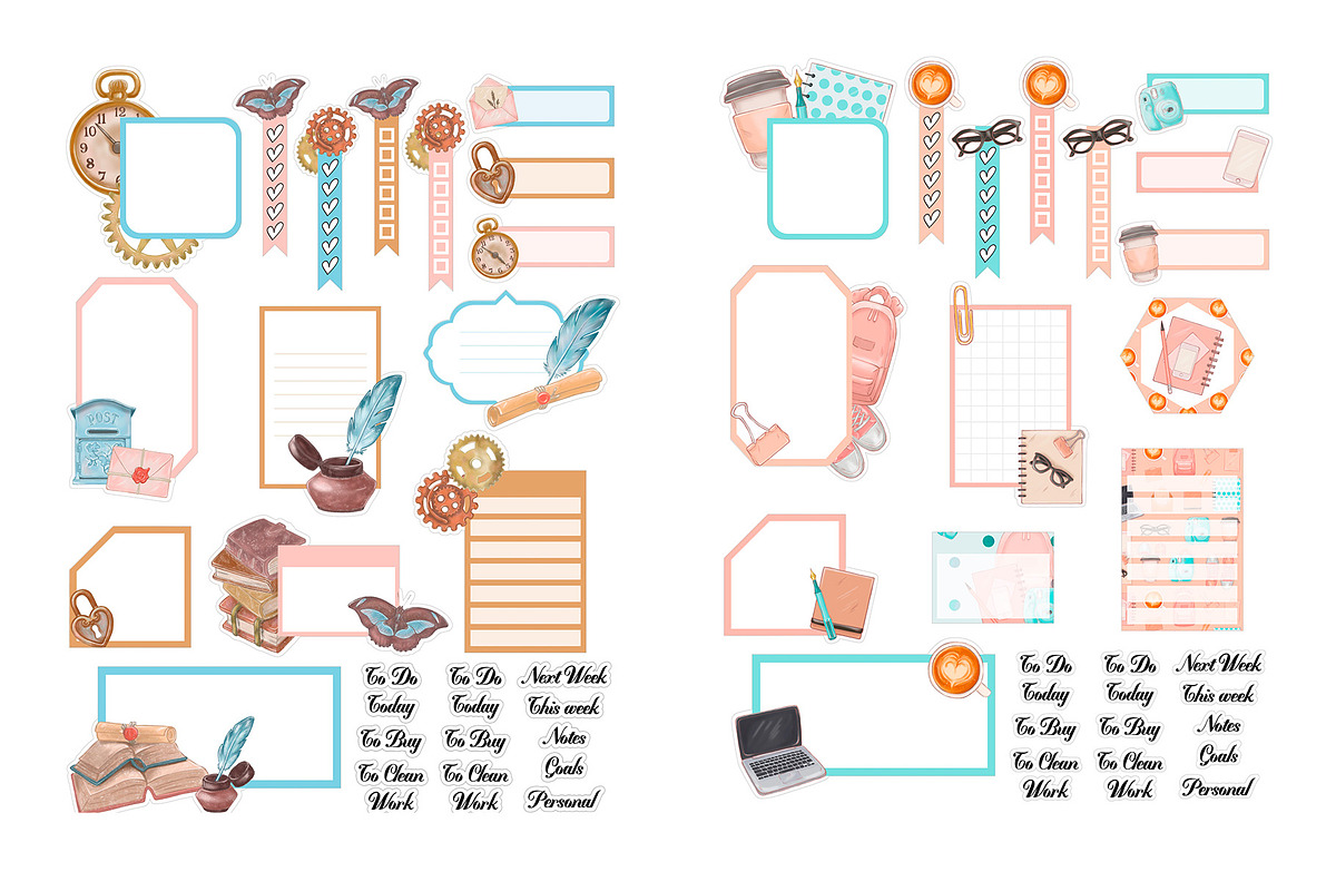 Printable Journal Sticker Collection, a Design Template by DigitalDesignAI (Photo 5 of 13)