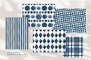 Indigo Watercolor Seamless Patterns, a Texture Illustration by YarovaArt (Thumbnail 12 of 18)