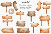 Wooden Signs Clipart, an Illustration by Chonnieartwork (Thumbnail 4 of 5)