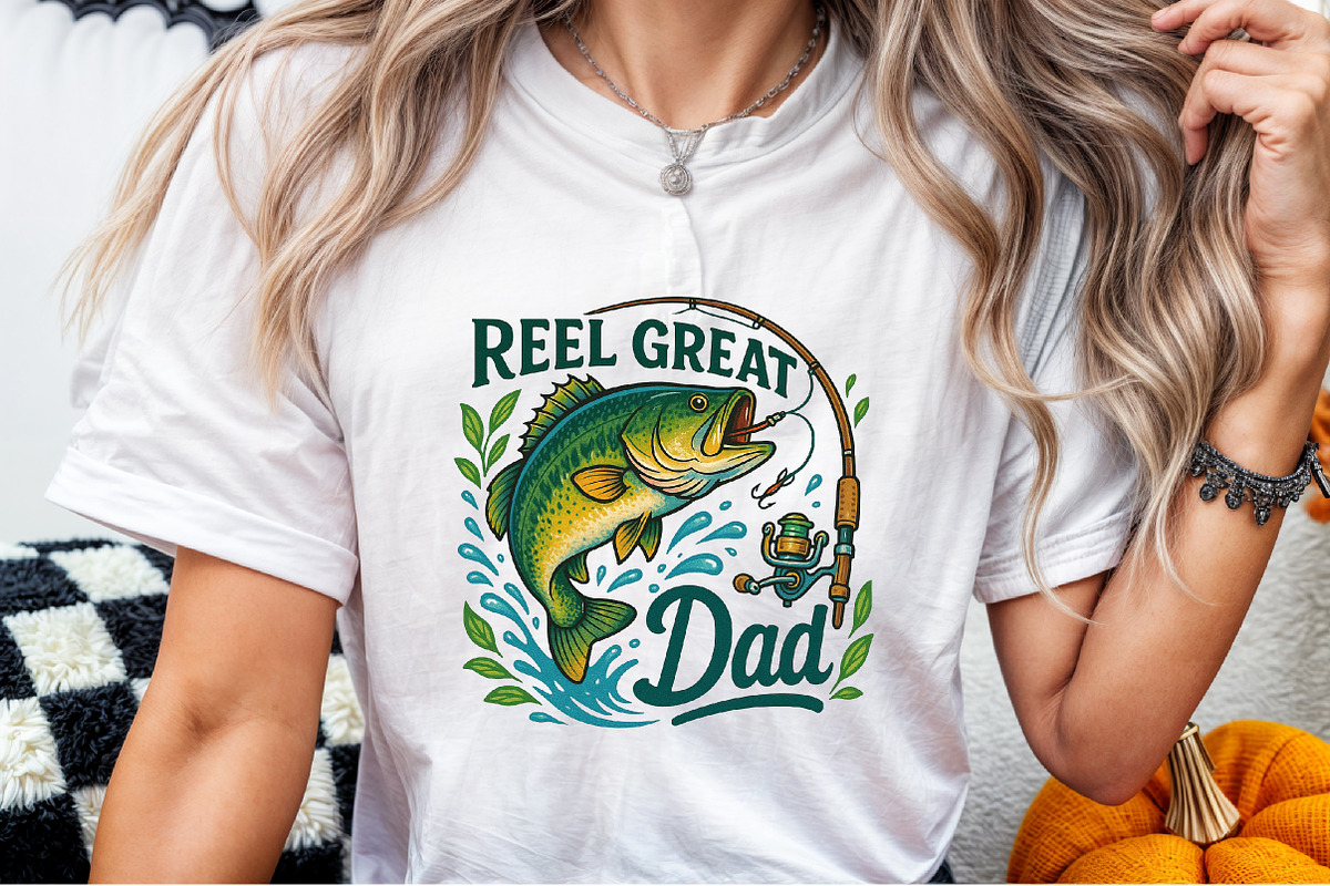 Retro Reel Great Dad Png Fishing Dad, an Illustration by Sublimation Artist (Photo 5 of 9)