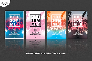 HOT SUMMER PALMS Flyer Template