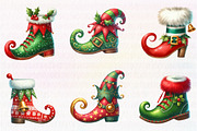Christmas Elf Shoes Clipart, an Illustration by CreationArt (Thumbnail 2 of 5)