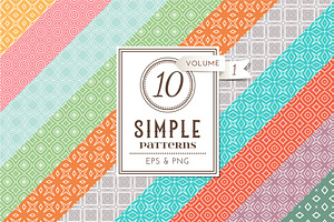 Set of 10 simple patterns Vol. 1