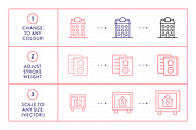 Real Estate Line Icons, an Outline Icon by Made by Made (Thumbnail 3 of 8)