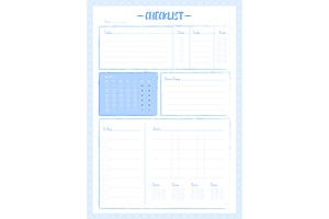 Blue Checklist Planner Page Design