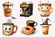 Whimsical Halloween Coffee Clipart, an Illustration by Dream Creation (Thumbnail 7 of 7)