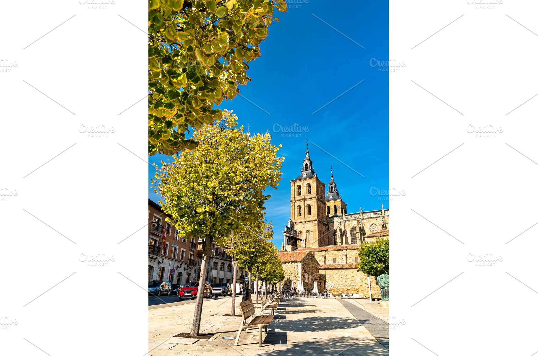 The Cathedral of Astorga in Spain, an Architecture Photo by Leonid Andronov