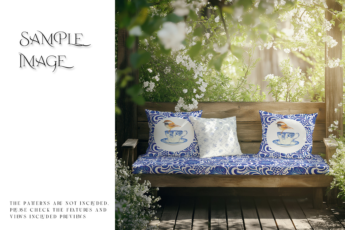 Outdoor Pillows & Bench Cushions, a Mockup by mock-ups (Photo 10 of 14)
