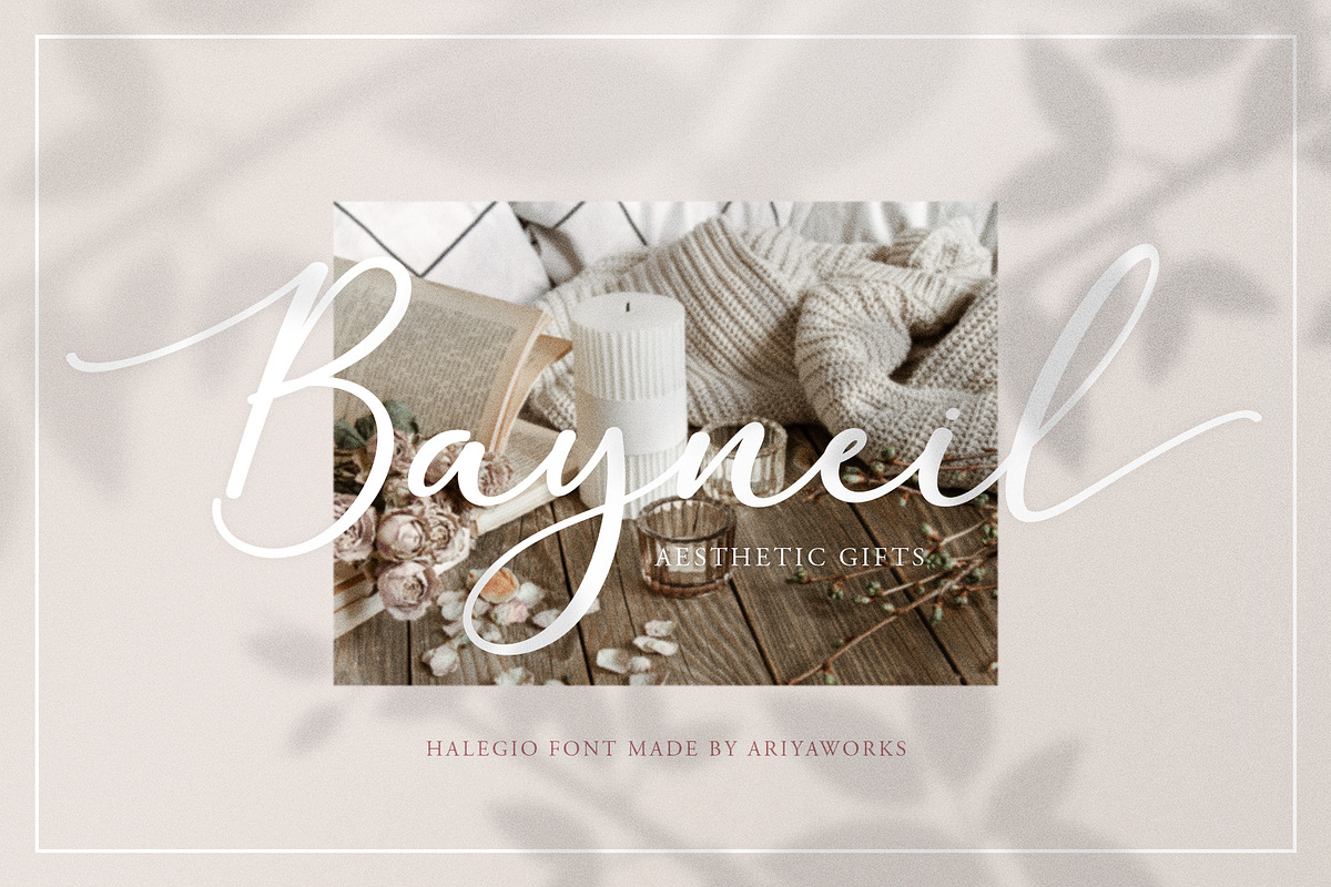 Halegio | Modern Calligraphy Font, a Script Font by Ariya Works (Photo 4 of 11)