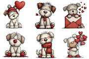 Whimsical Valentine Dogs Clipart, an Illustration by Dream Creation (Thumbnail 2 of 5)