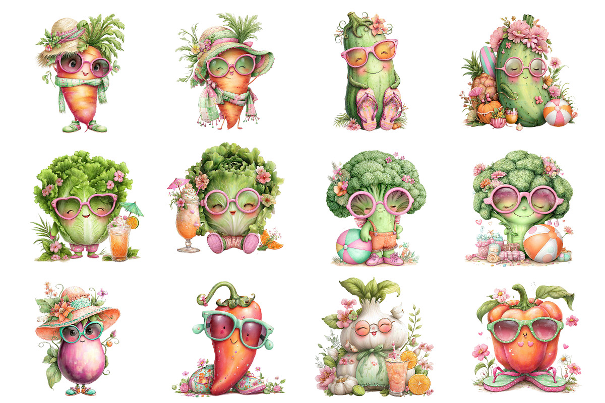 Summer Vegetables Clipart, an Illustration by Designworld (Photo 2 of 4)