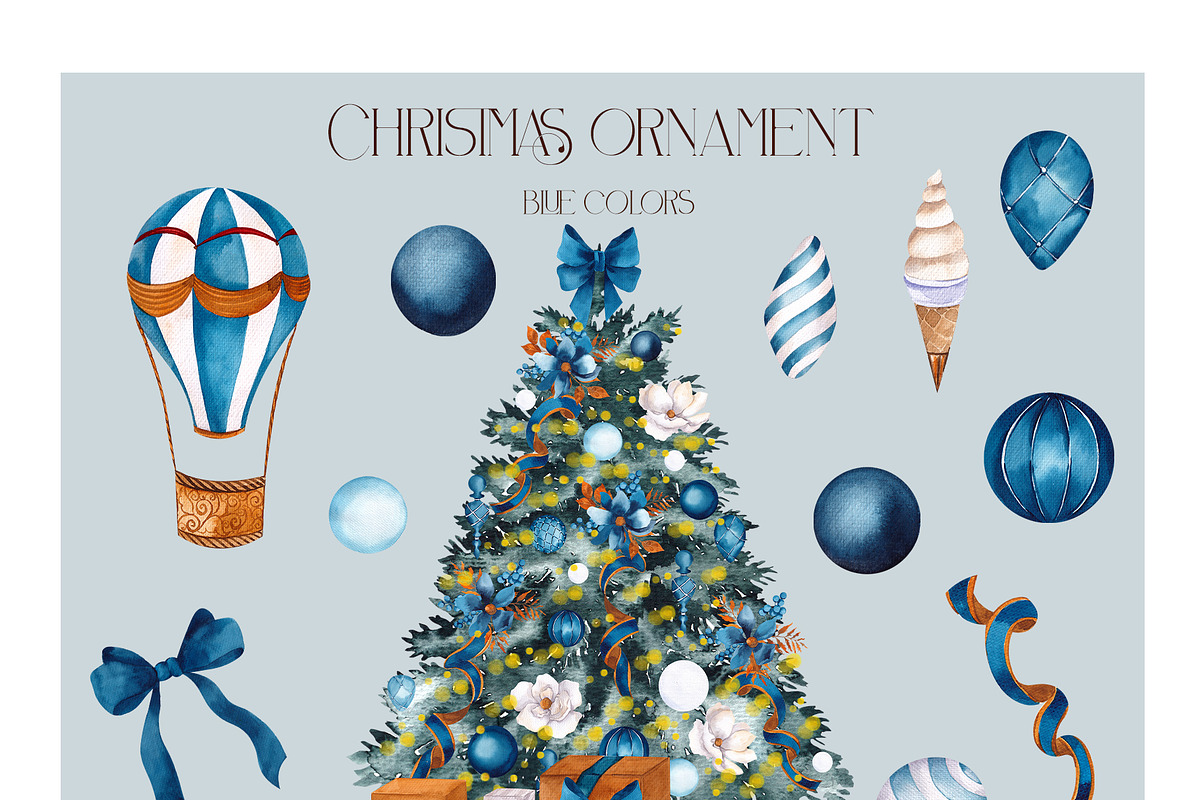 Watercolor Christmas ornaments, an Object Graphic by ma_i_vi (Photo 8 of 20)