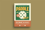 Green Retro Pickleball Paddle flyer, a Flyer Template by megarez (Thumbnail 2 of 3)