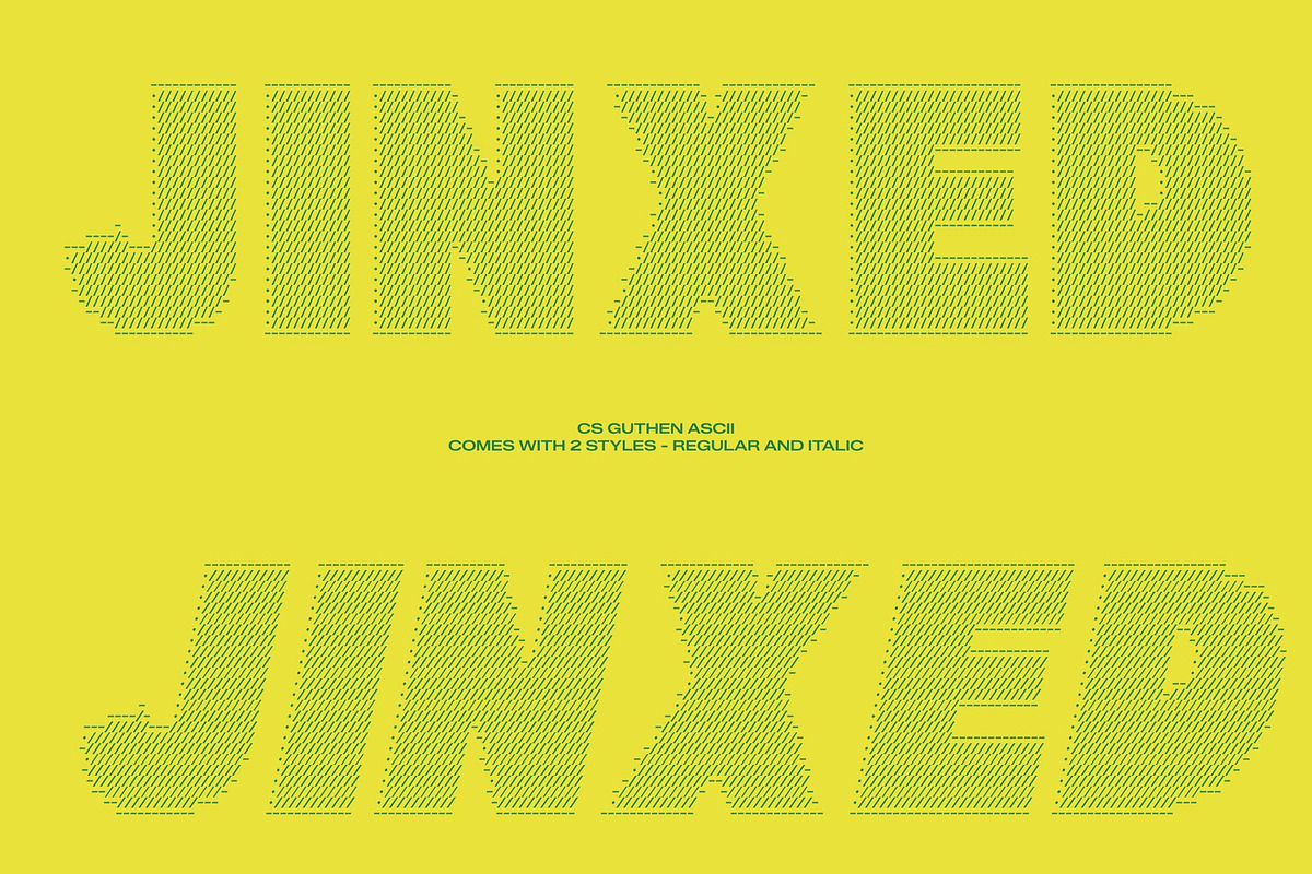 CS Guthen Ascii, a Sans Serif Font by Craft Supply Co. (Photo 4 of 8)