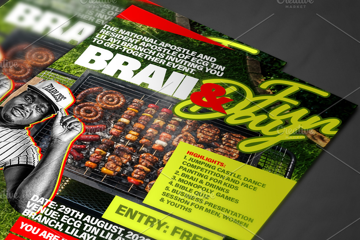 Church Braai & Fun Day Flyer Templat, a Social Media Template by church flyer templates (Photo 2 of 10)