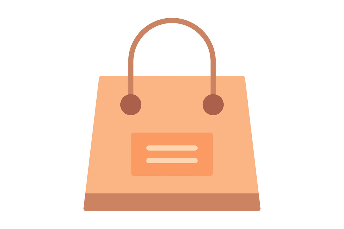Shopping Bag Flat Icon, a Duotone Icon by Pexelpy (Photo 1 of 2)