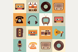 Retro gears (vector design)