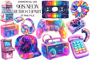 90s Neon Retro Clipart Bundle, an Illustration by Daily.Designs (Thumbnail 1 of 3)