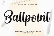 Ballpoint | Script Font, a Handwritten Font by Scratchones (Thumbnail 1 of 8)