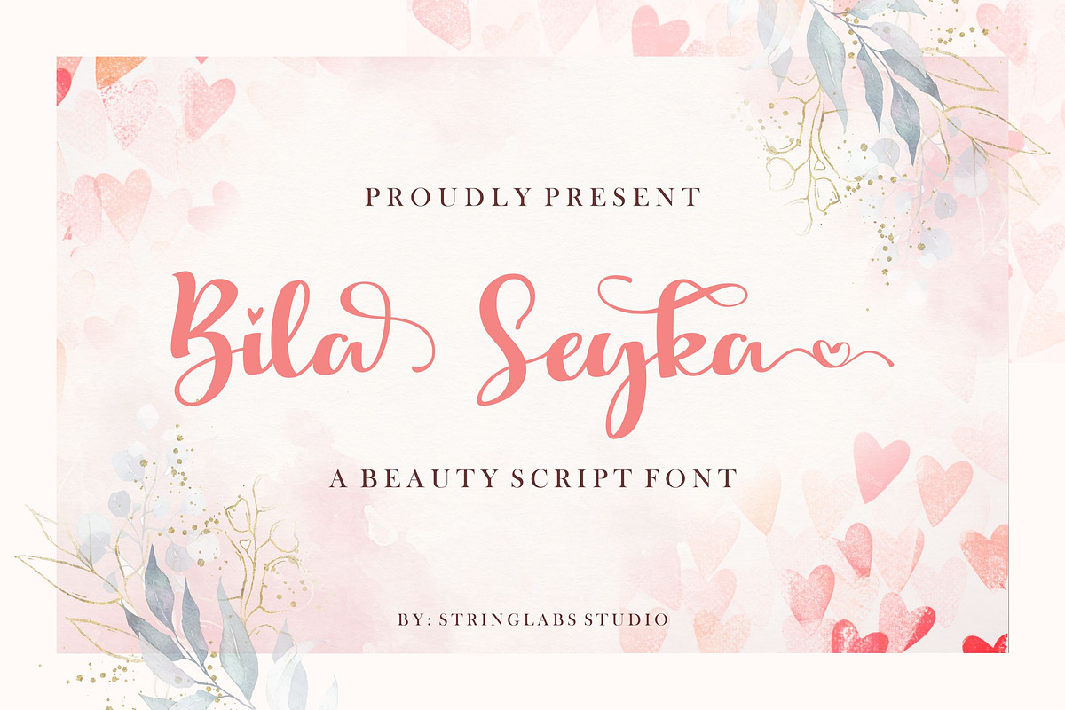 Bila Seyka - Lovely Script Font, a Script Font by StringLabs (Photo 1 of 6)