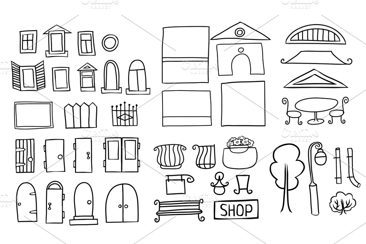 Cartoon vector city constructor., an Illustration by Nata Savina Art (Photo 3 of 3)