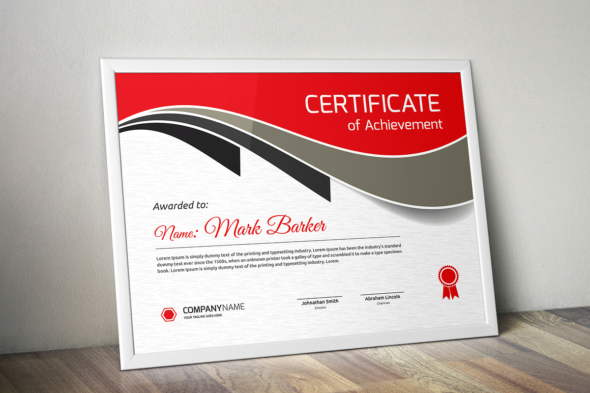 Certificate Word | PSD | AI, a Stationery Template by Curve Design (Photo 1 of 4)