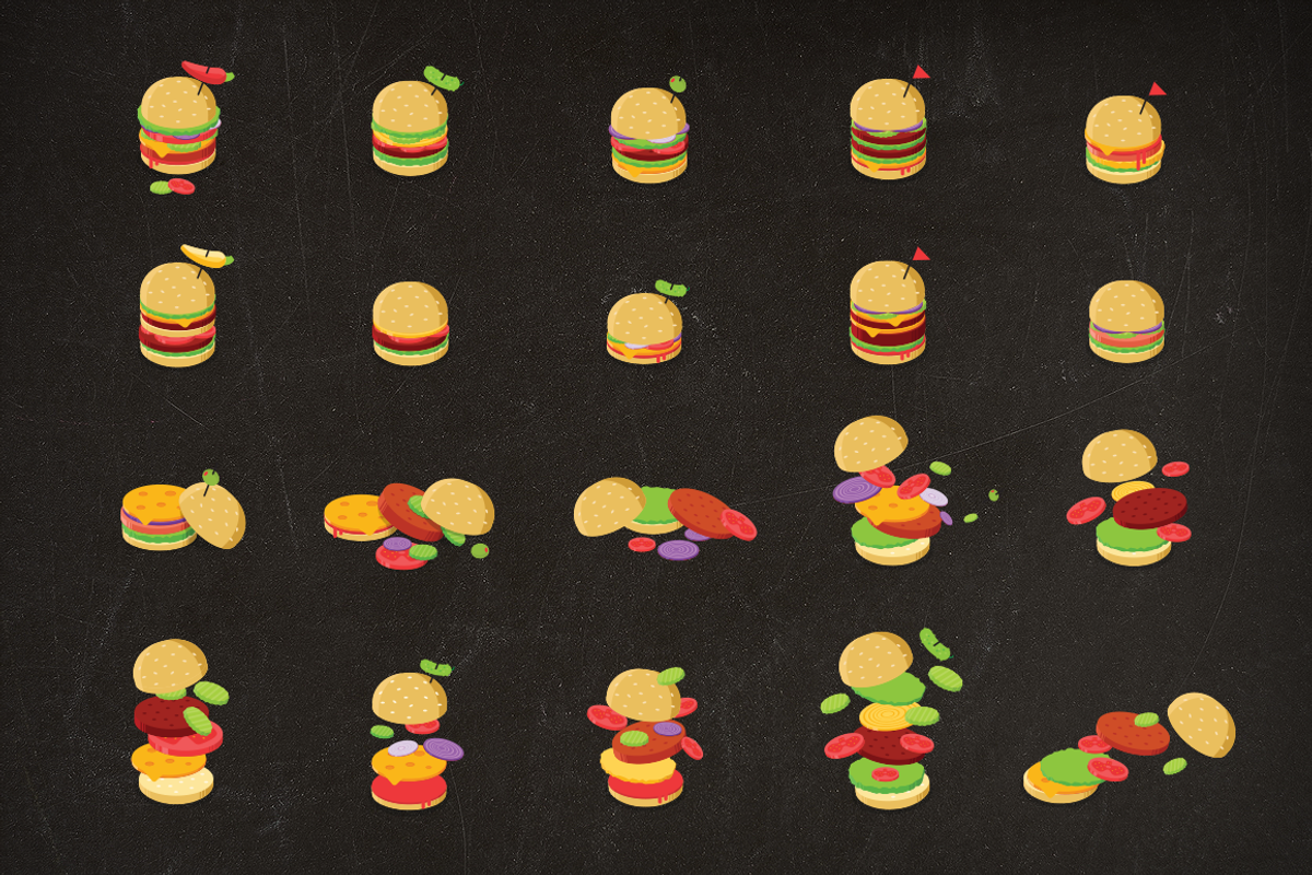 BURGER MADNESS - Burger Builder, a Food Illustration by S4 Shop (Photo 3 of 4)