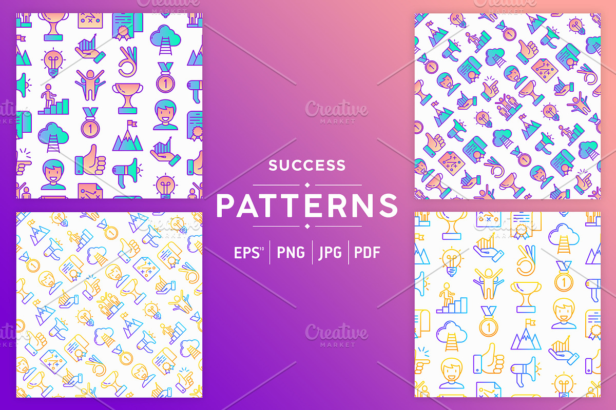 Success Patterns Collection, a Pattern Graphic by Alex Blogoodf (Photo 4 of 7)