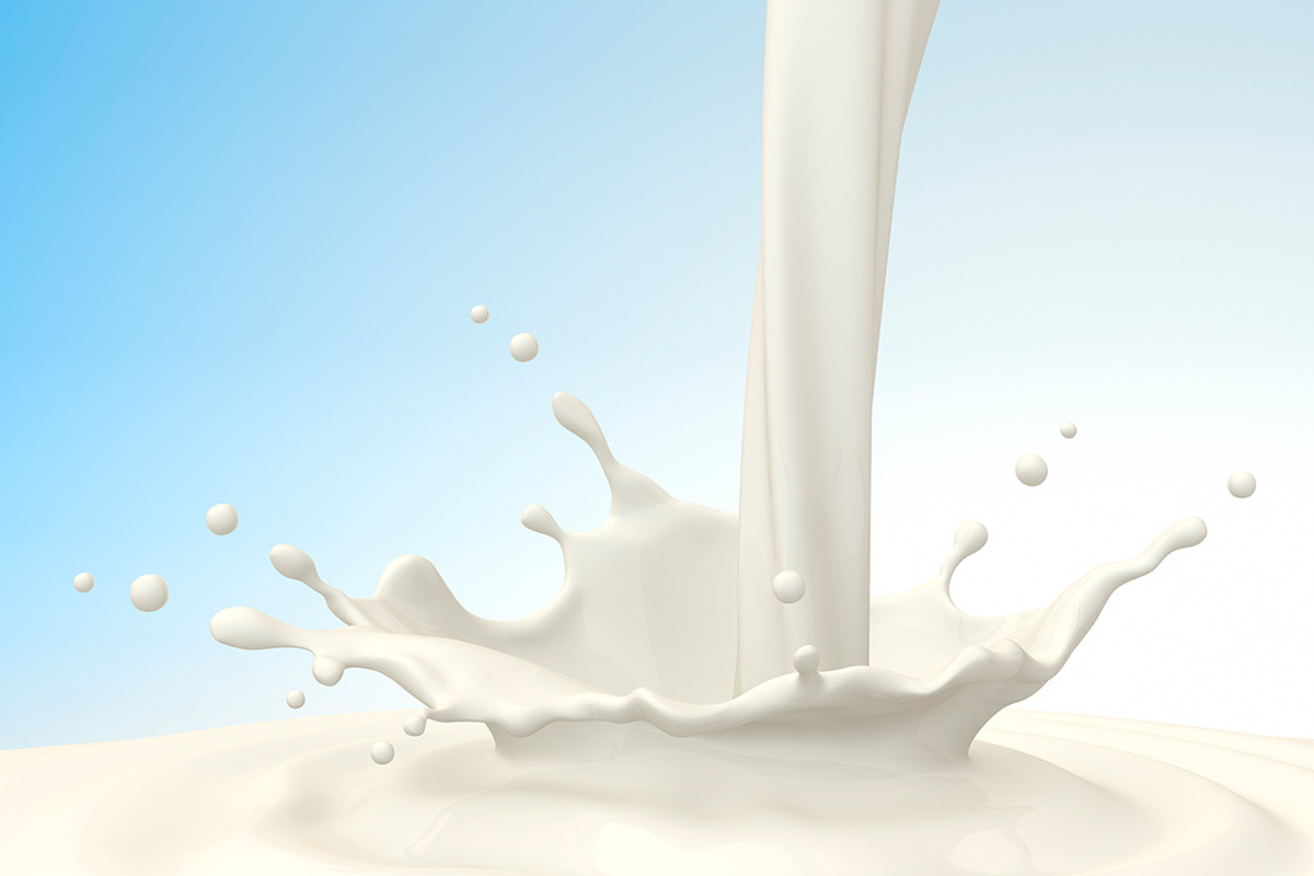 Pouring milk