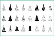 Christmas Tree SVG Silhouette Bundle, a Seasonal Illustration by Gfx Expert Team (Thumbnail 2 of 3)