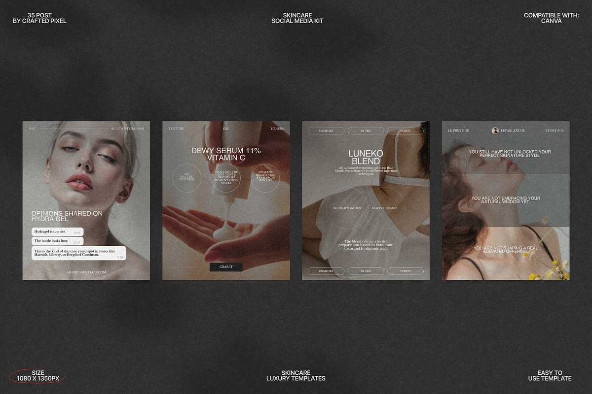 Clean Beauty Canva Post Layouts preview 6