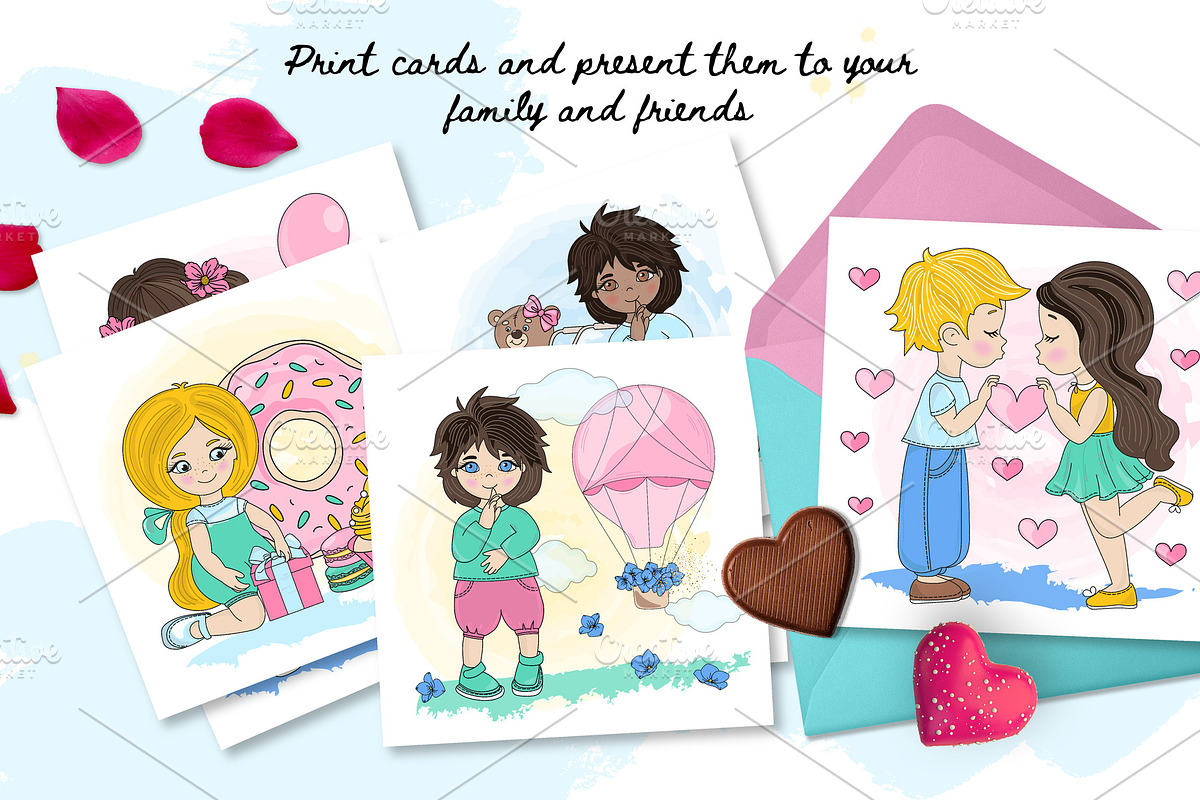 CUTE VALENTINE, a Decorative Illustration by FARAWAYKINGDOM (Photo 5 of 12)