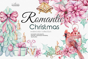 Watercolor Romantic Christmas