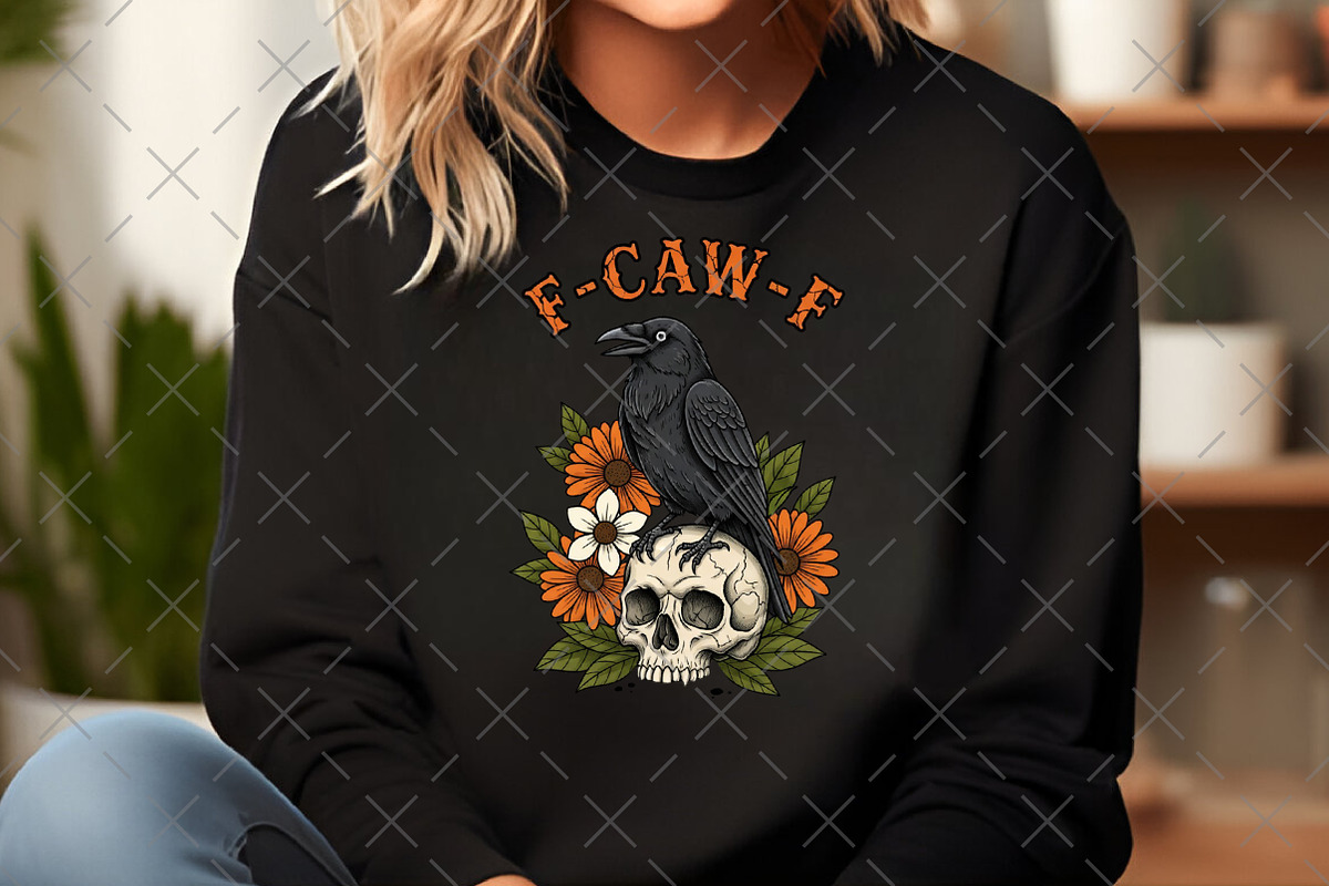 F-Caw-F Raven PNG, an Illustration by Craft Nest (Photo 3 of 6)
