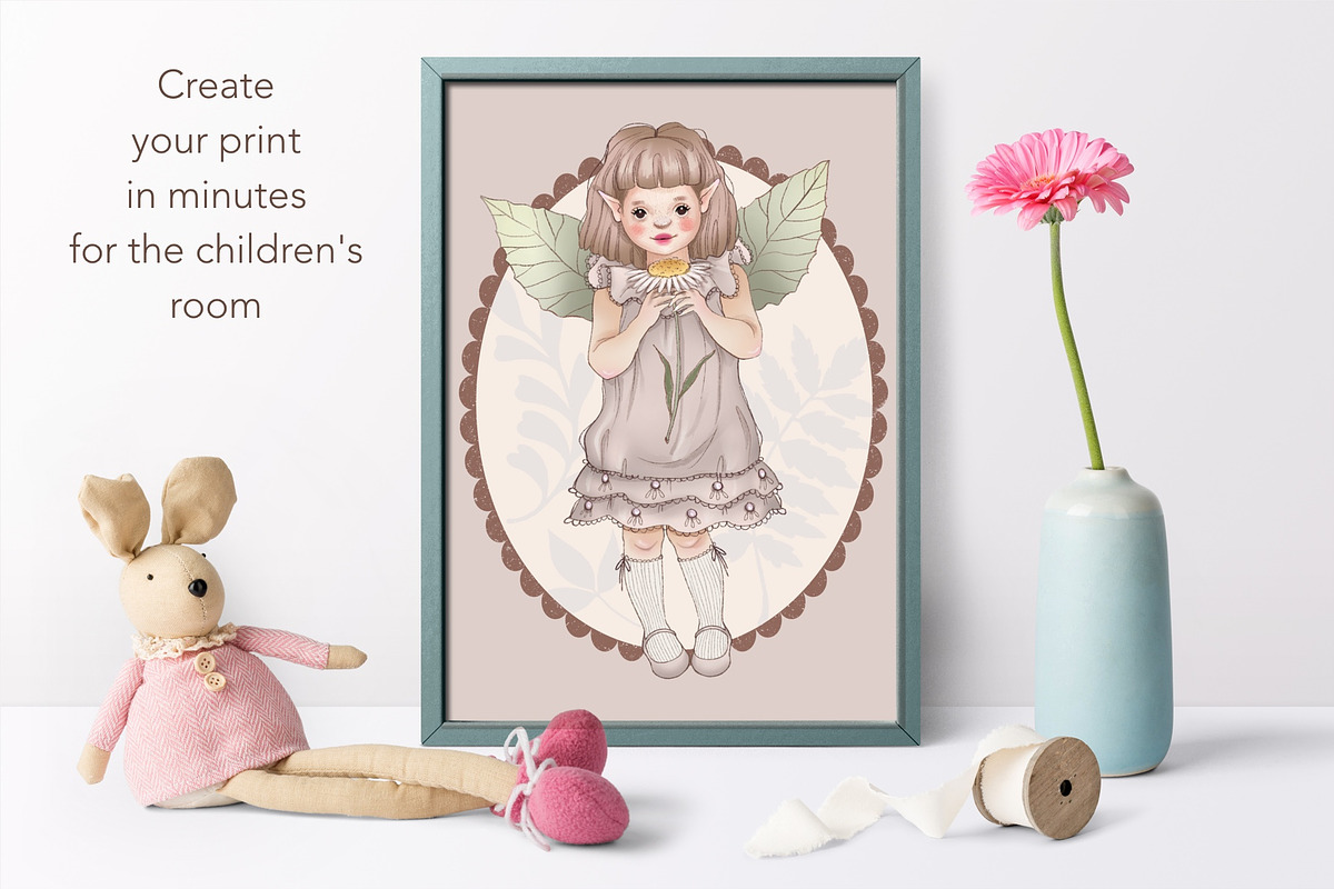 Little Fairies Clipart Collection, a Decorative Illustration by Rosangela Curti (Photo 8 of 14)
